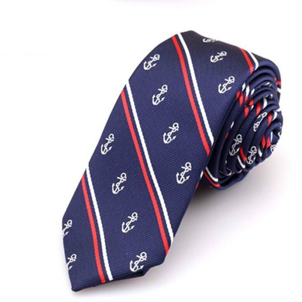 

fashion wedding married men's casual tie anchor jacquard korean ultra narrow tie 5- 6cm factory seller, Black;gray