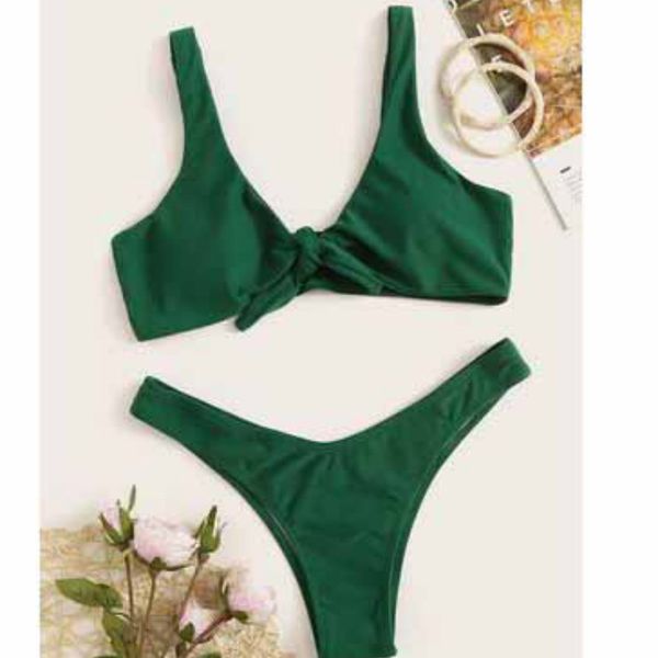 

womens swimsuits women two-piece bikini sets girls solid color bikinis ladys swimwears backless beachwear 2020 for wholesale, White;black
