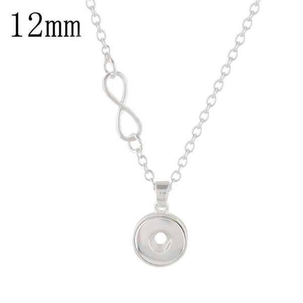 

new silver number 8 endless 12mm snap jewelry necklace & pendant for women forever eternal friendship infinity fashion jewelry