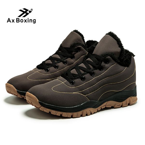 

ax boxing sneakers couple hiking shoes snow boots waterproof non-slip sports shoes travel duarble casual, Black