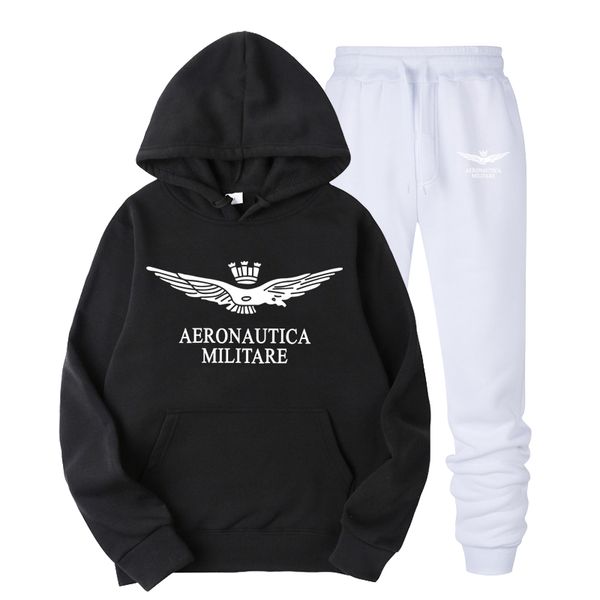 

spring autumn sportswear fitness tracksuit men hoodies black and white sets casual mens clothing 2 pc sweatshirt+sweatpants