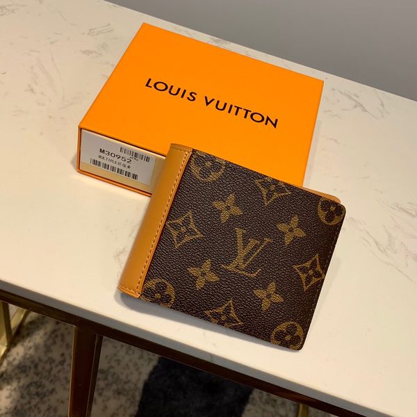 

classic short wallet with box women brand genuine leather square wallet leather purse women money card holder 12-9cm m30952, Red;black