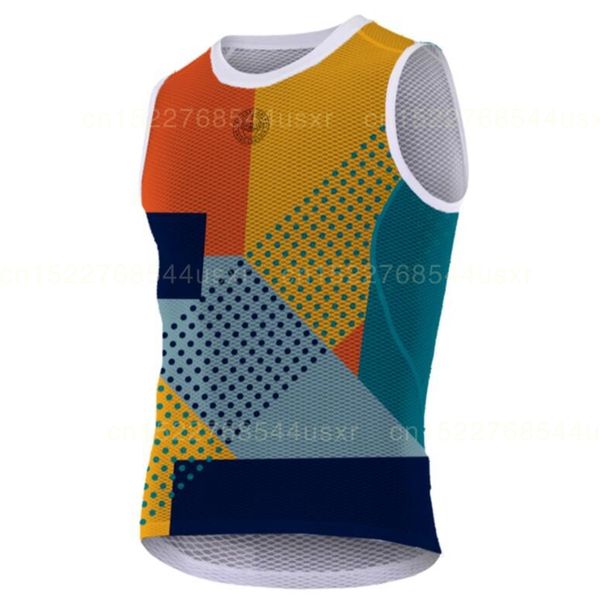 

team victory c 2019 new brand cycling base layer orange yellow blue multi-color camouflage sleeveless jacquard mesh underwear, Black;red