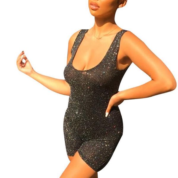 

women summer playsuits sleeveless jumpsuit streetwear jumpsuit backless for ladies one piece clothes, Black;white