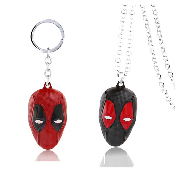 

cwfdy new deadpool key chain necklaces movies cool pendant necklace chain metal keychain keyrings gift for women men jewelry, Silver