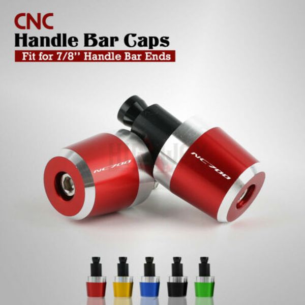 

motorcycle 7/8" 22mm aluminum handlebar handle bar end grips weight plugs cap cover for nc700 s/x nc700s nc700x