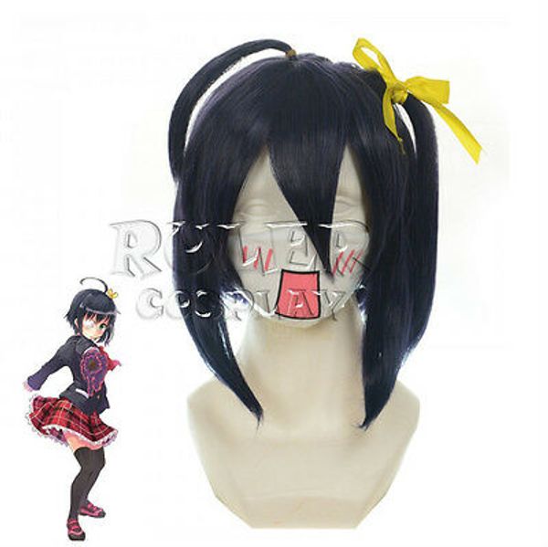 

anime love, chunibyo & other delusions rikka takanashi cosplay wig, Black