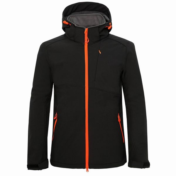 

2019 men hiking jacket softshell coat windproof water repellent male outdoor sport wear riding camping climbing fleece jacket, Blue;black