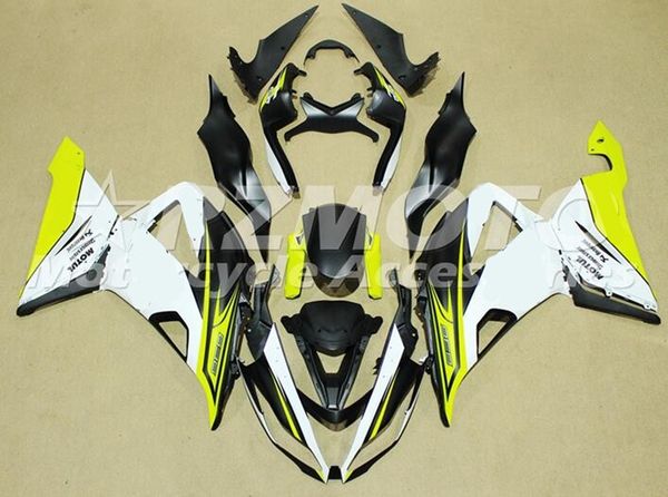 

новый abs инъекции плесень мотоцикл обтекатели комплект подходит для kawasaki ninja zx-6r 599 zx6r 2013 2014 2015 2016 2017 желтый белый