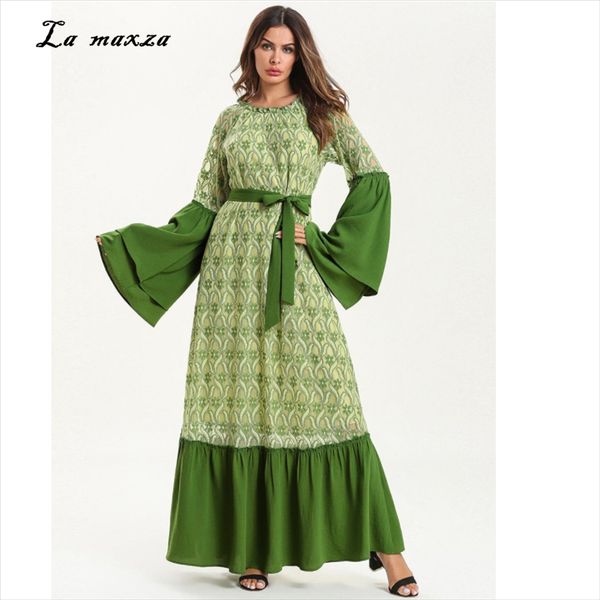 

abaya muslim dress moroccan kaftan dubai evening prom muslim arab lace party dresses 7620, Red