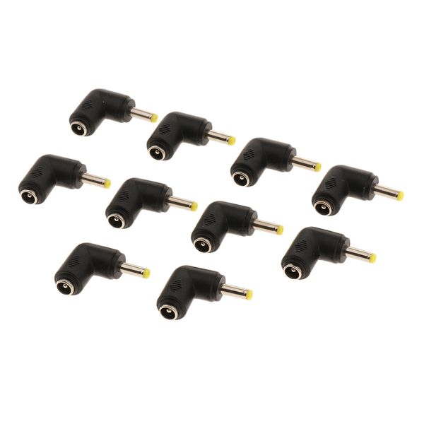 

10 pieces dc 5.5x2.1 female to 4.0x1.7 male right angle power connector