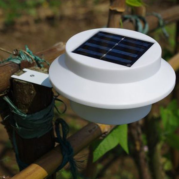 

3led solar light powered energy saving outdoor solar lamp wall lamp all weather lamp for garden landscape yard fence gutter roof wall door