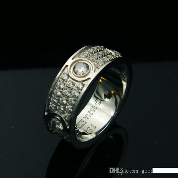 

fashion jewerly stainless steel gold plated gold screw love ring for women wedding rings rose gold fine jewelry, Silver