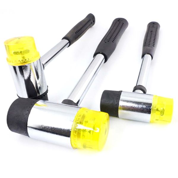 

rubber mounting hammer fitting tool wear-resistant slip-proof installation tools steel handle double head 300/500/750/1000g sale