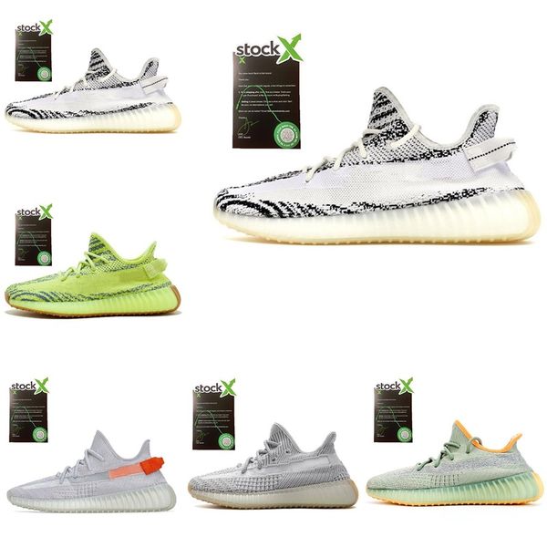 

yecheil yeshaya black static 3m reflective kanye west v2 running shoes citrin cloud white synth clay zebra mens women trainers with box