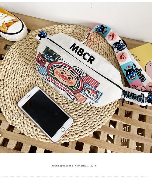 

cartoon canvas bags samll square shoulder handbag tote bag casual cute school travel women slanted female bag 2019