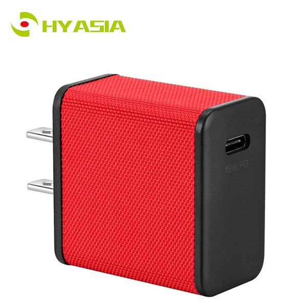 

hyasia usb type c pd charger 18w for huawei p20 fast mobile phone charging for iphone 8 xs max pd adapter + samsung galaxy s9