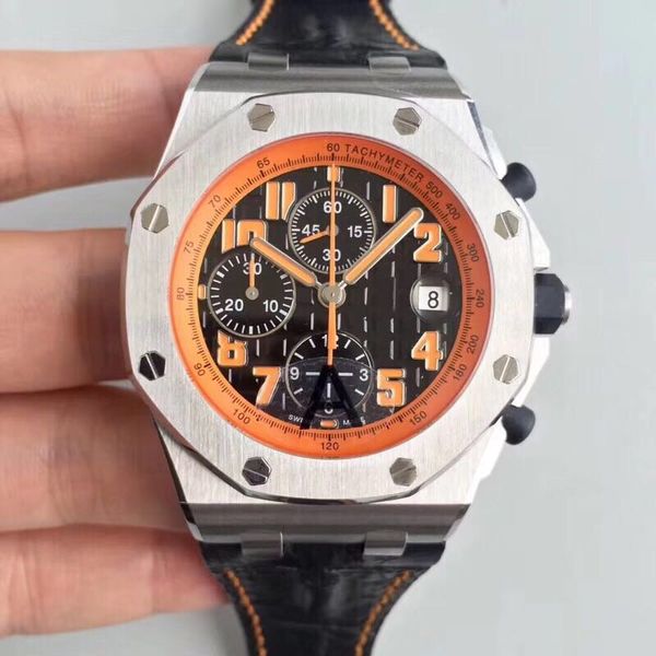 

дф супер-3 26170 montre de luxe 42 * 16 мм asia7750 полный автоматический механизм часы 316l тонкой стальной корпус функции времени дизайнер, Slivery;brown