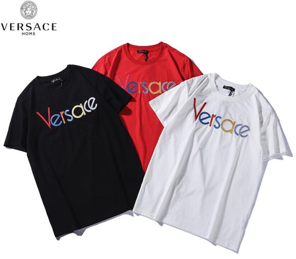 

2019 новая мода лето бренд-дизайнер, письмо футболка, досуг хип-хоп вышивка футболка с короткими рукавами для мужчин и женщин футболки