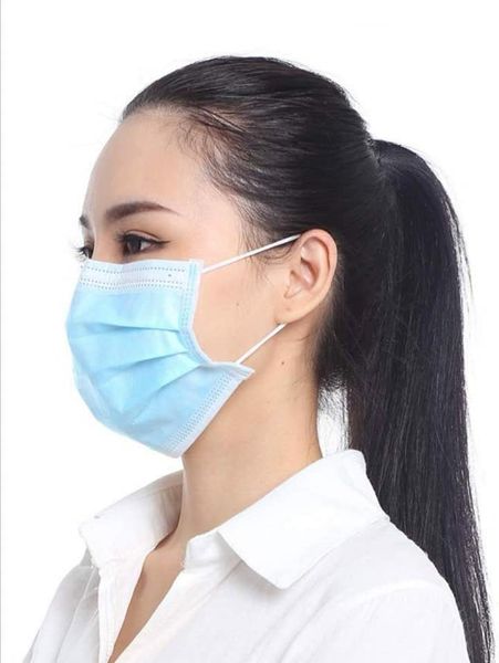 

disposable face mask 3 layer ear-loop dust mouth masks cover 3-ply non-woven disposable dust mask soft breathable outdoor part