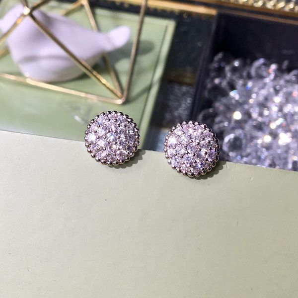

vae4 2020 big brand most popular new aarrival fine earrings for women birthday gift full stone van brand earring, White