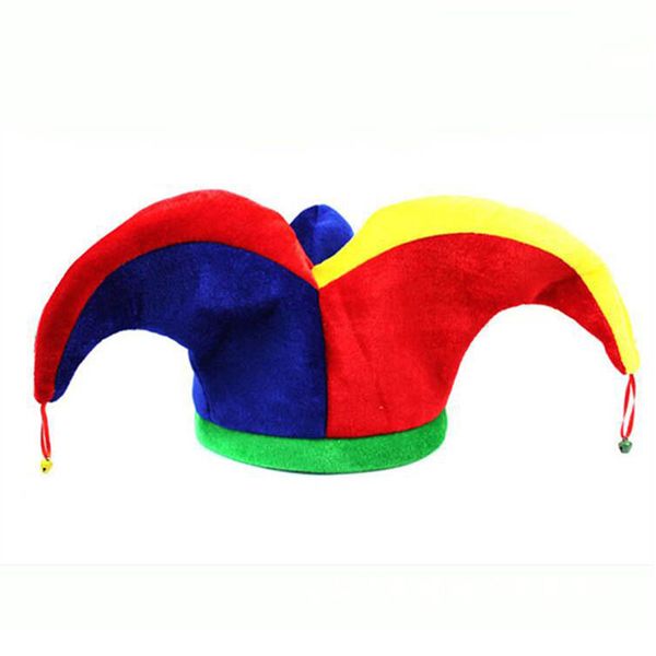 

halloween cap multi-colored jester costume performing carnival supplies clown bell cap 1pcs
