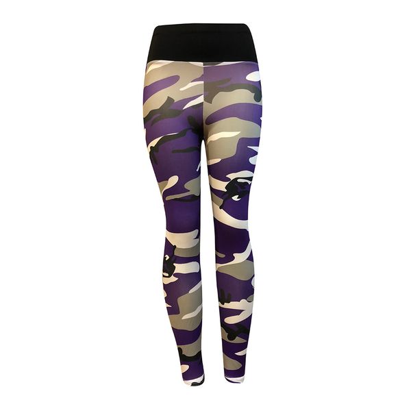 

мода 2019 камуфляж печати эластичность леггинсы камуфляж фитнес pant legins повседневный молоко legging для женщин l2, Black