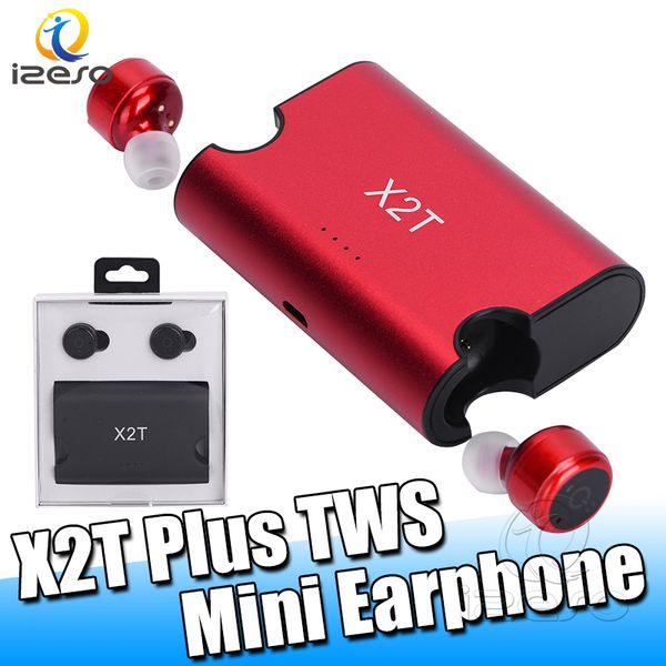 

X2T Plus Mini Bluetooth 5.0 Headsets One-Button Operation TWS Earbuds Sports In-ear Earphone for iPhone 11 Headphones with Retail Packaging