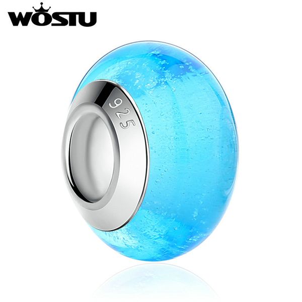 

новое прибытие синий luminous murano стеклянные шарики приспосабливают оригинал wst серебряный браслет шарма diy ювелирные аксессуары, Blue;slivery