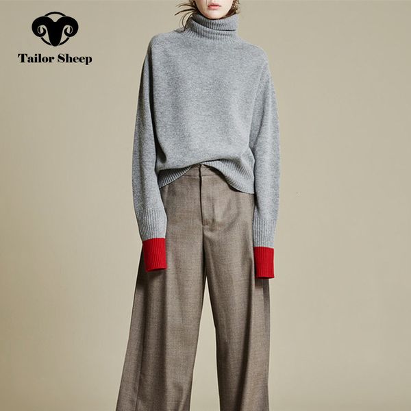 

europe and america u.s.a. new woolen sweater, thick neck, lazy woolen sweater, woman sleeve, jock pullver, White;black
