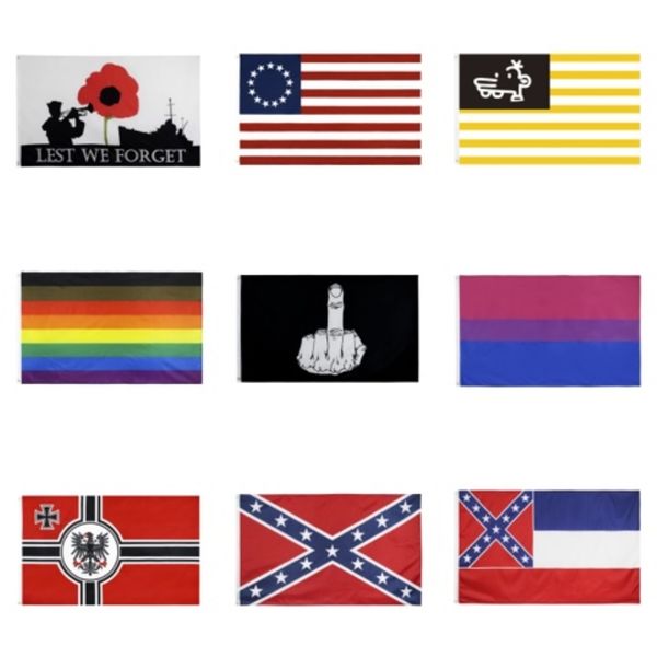 

90*150cm donald john trump amercia flags polyester head metal grommet personality decortive trump banner flag 890