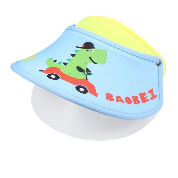 

kid cap spray proof protective cap cute double layers visor hat for girl boy (car dragon style, Yellow