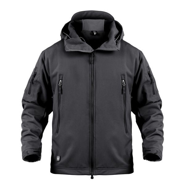 

men tactical jacket coat hardshell clothes camouflage army autumn jacket and coat for men multicam windbreaker raincoat, Black;brown