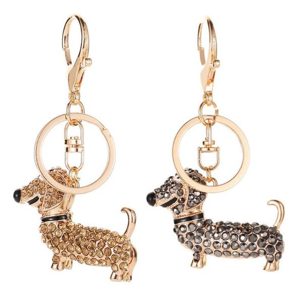 

cute cartoon rhinestone dog keychain pendant cute women men alloy case car accessories women girls bag pendant, Silver