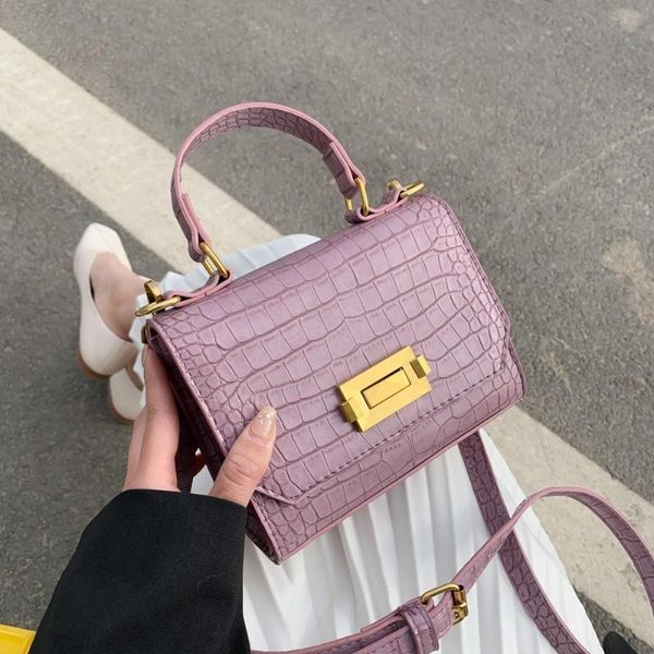 

new fashion female shoulder messenger bag stone pattern pu leather crossbody bags for women ladies' travel handbags sac
