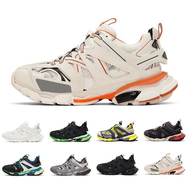 

3m track 3.0 mens running shoes triple black yellow luxury men women jogging brand fashion designer sports sneakers 36-45