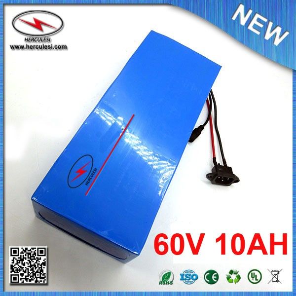 

высокая безопасность 60v электрический велосипед батарея 10ah литиевая батарея 60v 10ah 18650 элемент 16s 15a bms с пвх корпусом + 67.2v зар