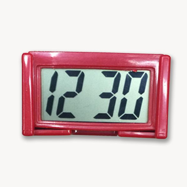 

interior car auto dashboard desk digital clock lcd screen self-adhesive bracket plastic car clock high quality