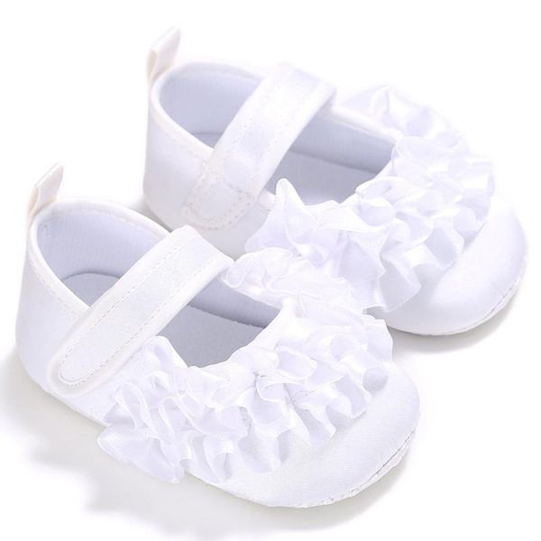 

cute toddler baby girl crib flower princess shoes solid color infant soft sole fashion prewalker kid shoes 0-18 month
