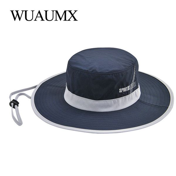 

wuaumx summer bucket hats men women quick drying panama fisherman fishing hat wide brim beach hat outdoor hiking cap foldable