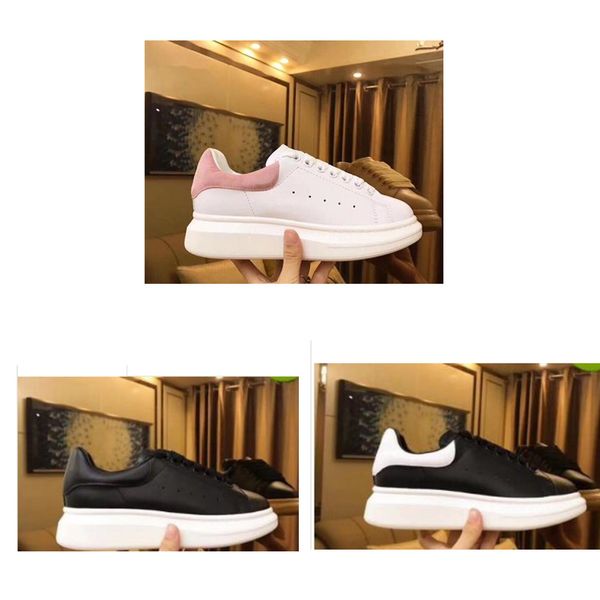 

2020 velvet luxury chaussures de marque pour homes men women white platform designers sneakers fitness casual training shoes, Black