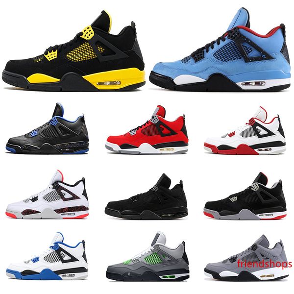 

2019 mens basketball shoes 4s cactus jack thunder tattoo bred fire red cool grey pure money motorsport mens sports sneakers size 7-13