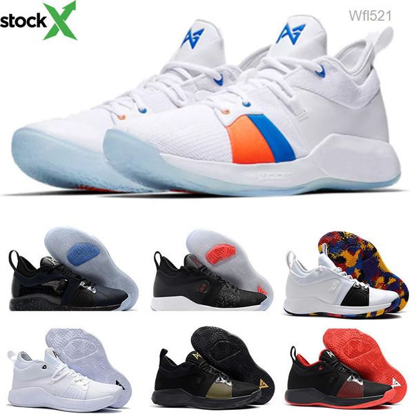 

new george 2 pg ii basketball shoe for man pg2 2s starry station ep blue sports run sport training sneakers, Black