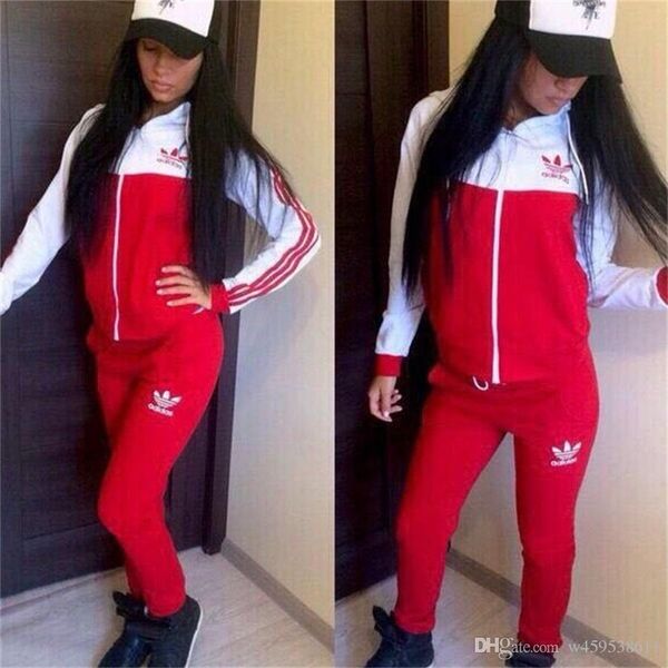 

2018 Tracksuit Женщины Спортивный костюм Толстовка Толстовка + Pant Беговая Femme Marque Survetement