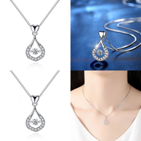 

pendeloque вырезать настоящее сердце ожерелье украшения серебряные ювелирные изделия ожерелья ожерелье коренастый, Silver