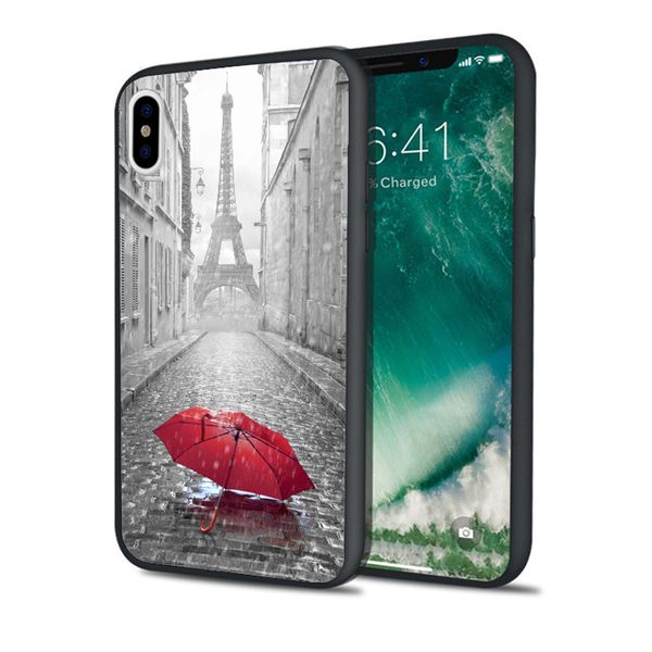 

fundas eiffel tower art phone case for iphone 11 pro xs max xr 8 7 6s plus 5s se 5 case black soft silicone tpu cover.