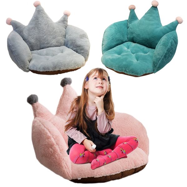 

1шт мультфильм корона форма стул подушка kawaii ins мода назад подушка мягкие мягкие игрушки куклы мягкие девушки xmas день рождения подарки
