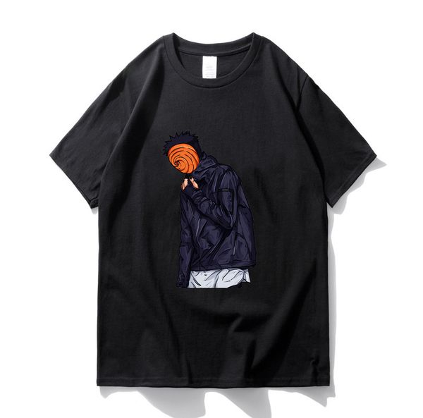 

2019 harajuku naruto tshirt streetwear men summer fashion amine t-shirt casual cartoon print male funny japan t shirt boys men shirt, White;black