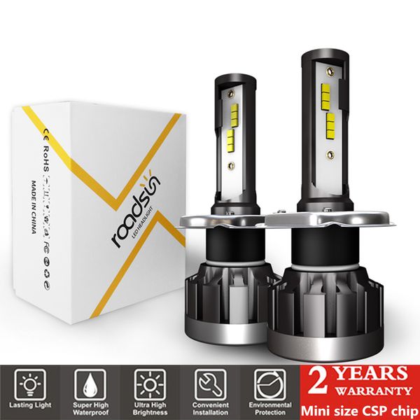 

2pcs h7 led mini car headlight bulb 12000lm 72w csp chip super bright h1 h4 h11 hb3 hb4 9005 9006 led auto lights 12v 24v 6000k