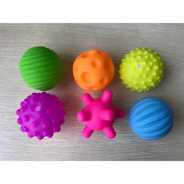 

Children ball hand en ory baby toy rubber textured multi tactile en e touch toy baby training ma age oft ball